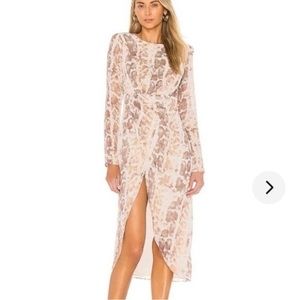 Lovers + Friends Bracken Dress In Snake Print Size XS